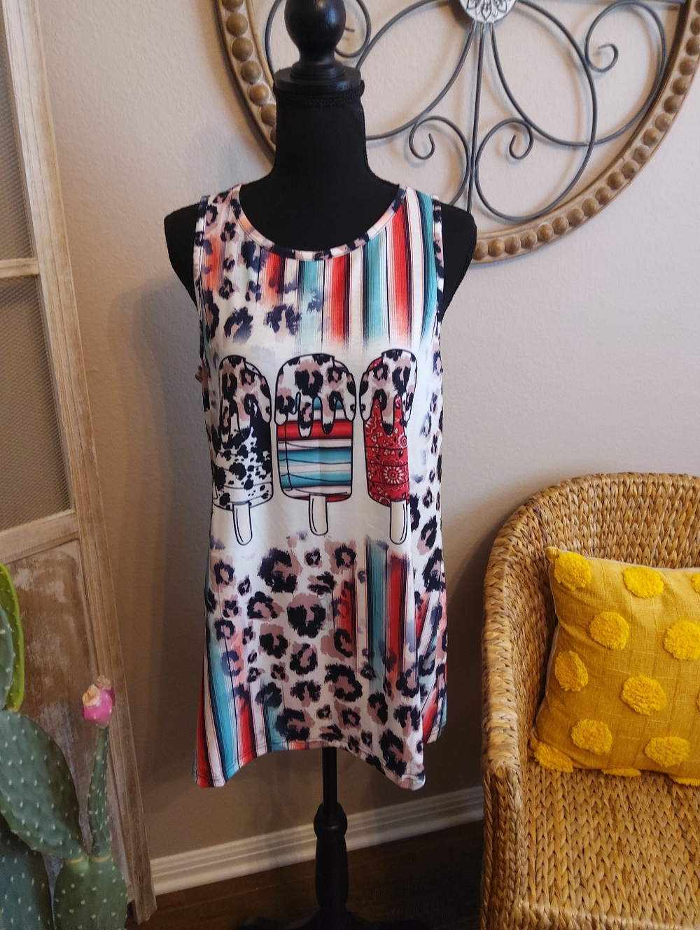 Southern Stitch Women’s Multicolor Popsicle Print Tank Top -